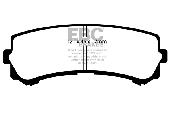 EBC Rear Ultimax Brake Pads - Nissan Patrol (DP1923) — view 2