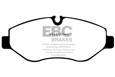 EBC Front Ultimax Brake Pads - Mercedes-Benz Commercial Vito (W447) / Mercedes-Benz Commercial Sprinter 311d (DP1926) — view 
