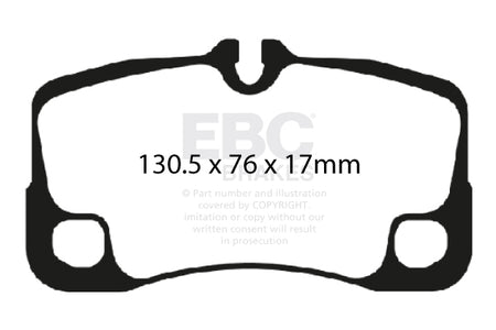 EBC Rear Racing RP-1 Brake Pads - Porsche 911 (997) / BMW 3series (G20) (DP81930RP1) — view 2