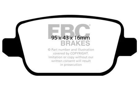 EBC Rear Ultimax Brake Pads - Ford Mondeo / Volvo S80 (DP1933) — view 2