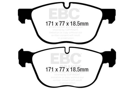EBC Front YellowStuff Brake Pads - BMW X6 (E71) / BMW X5 (E70) (DP41938R) — view 2
