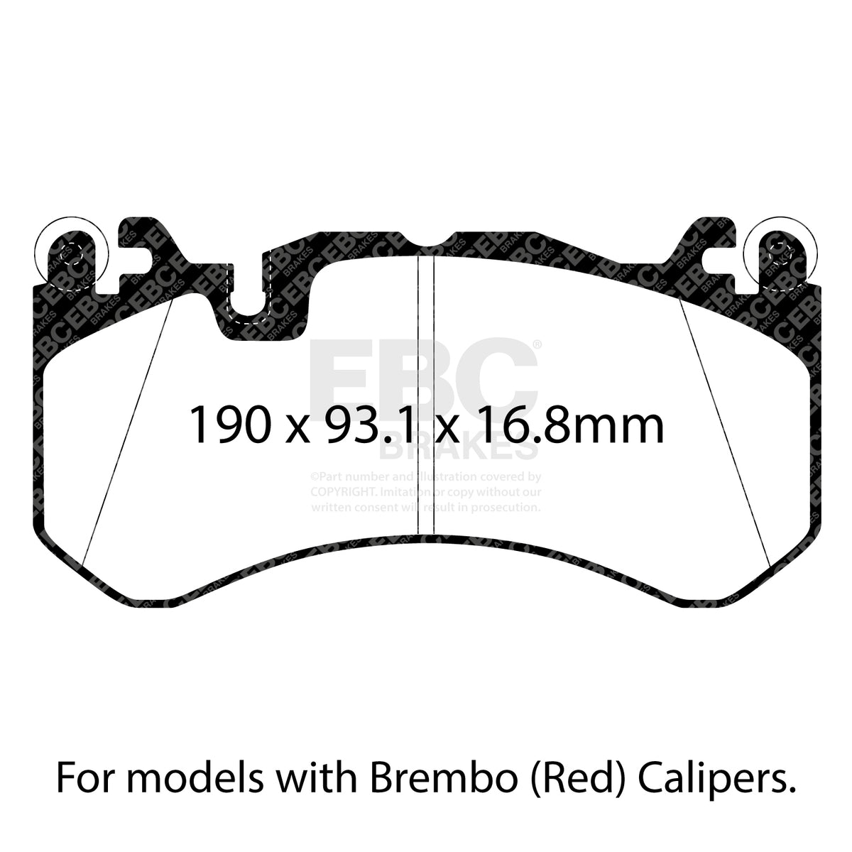EBC Front BlueStuff Brake Pads - Mercedes-Benz AMG GT / Mercedes-Benz SLC-Class (R230) (DP51939NDX) — view 2
