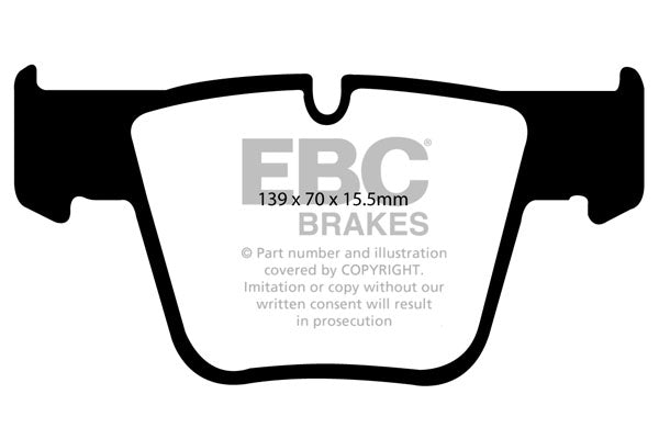EBC Front YellowStuff Brake Pads - Mercedes-Benz CL-Class (C216) / Mercedes-Benz S-Class (W221) (DP41941R) — view 2