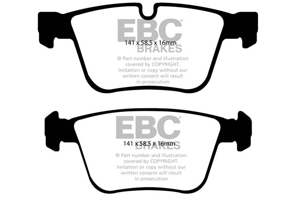 EBC Rear YellowStuff Brake Pads - Mercedes-Benz CL-Class (C216) / Mercedes-Benz S-Class (W221) (DP41942R) — view 2