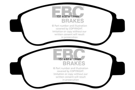 EBC Front Ultimax Brake Pads - Honda CR-V (DP1951) — view 2