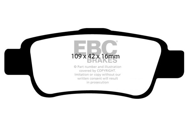 EBC Rear YellowStuff Brake Pads - Honda CR-V (DP41952R) — view 2