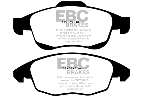 EBC Front GreenStuff Brake Pads - Citroen Berlingo Multispace / Citroen Ds4 (DP21959) — view 2