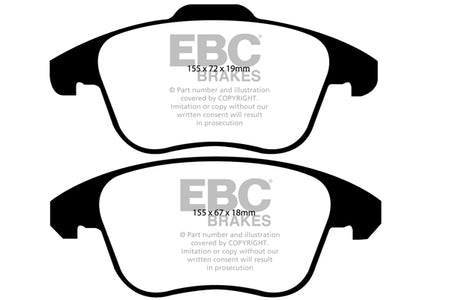 EBC Front GreenStuff Brake Pads - Citroen C4 / Citroen C4 Picasso (DP21960) — view 2