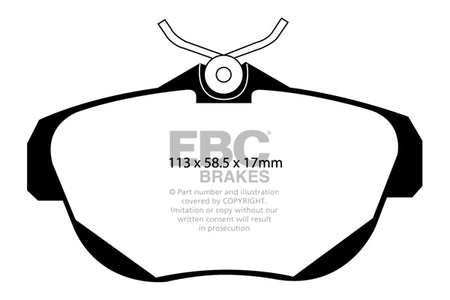 EBC Rear Ultimax Brake Pads - Citroen Commercial Dispatch / Citroen Commercial Jumpy (DP1971) — view 2