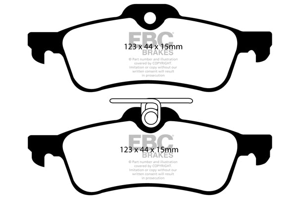EBC Rear GreenStuff Brake Pads - Toyota Yaris (XP130) / Toyota Yaris (XP90) (DP21973) — view 2