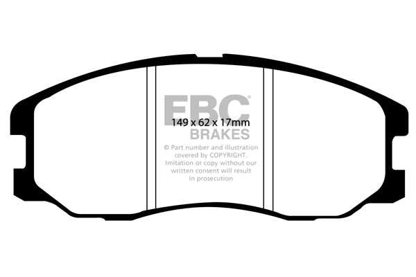 EBC Front GreenStuff Brake Pads - Chevrolet Captiva / Opel Antara (DP61975) — view 2