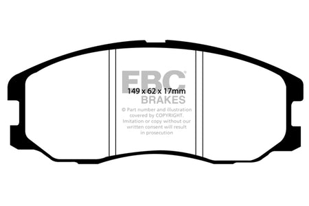EBC Front GreenStuff Brake Pads - Chevrolet Captiva / Opel Antara (DP61975) — view 2