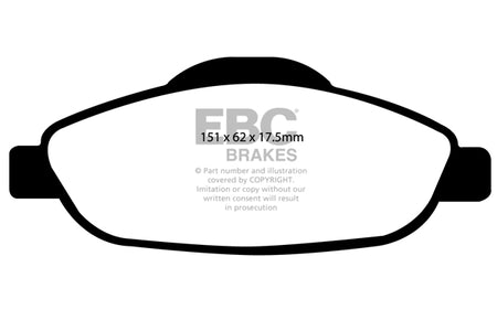 EBC Front Ultimax Brake Pads - Peugeot 308 Sw / Peugeot 308 (DP1978) — view 2