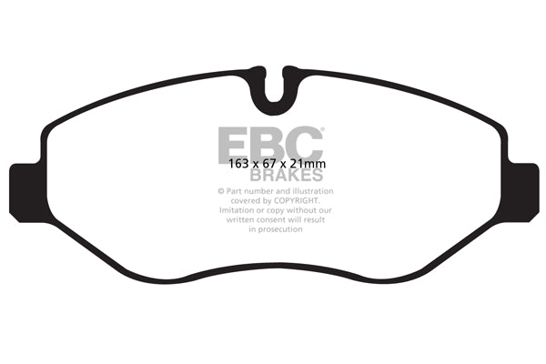 EBC Front Ultimax Brake Pads - Iveco Commercial Daily (2014) / Iveco Commercial Daily (20062011) (DP1980) — view 2