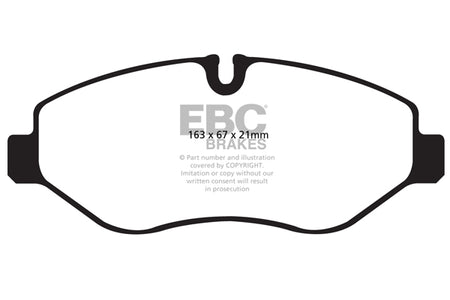 EBC Front Ultimax Brake Pads - Iveco Commercial Daily (2014) / Iveco Commercial Daily (20062011) (DP1980) — view 2