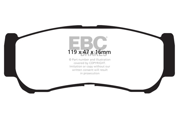 EBC Rear Ultimax Brake Pads - Hyundai Santa Fe (2nd Gen) (DP1982) — view 2