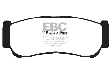 EBC Rear Ultimax Brake Pads - Hyundai Santa Fe (2nd Gen) (DP1982) — view 2