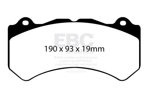 EBC Front Racing RP-X Brake Pads - Nissan GT-R (R35) / Nissan Juker (1st Gen) (DP81983RPX) — view 2