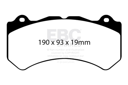 EBC Front Racing RP-1 Brake Pads - Nissan GT-R (R35) / Nissan Juker (1st Gen) (DP81983RP1) — view 2