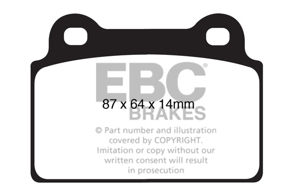 EBC Rear BlueStuff Brake Pads - Mitsubishi Lancer Evo 10 / Morgan Plus Six (DP51985NDX) — view 2