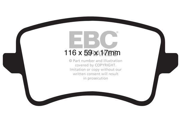 EBC Rear BlueStuff Brake Pads - Audi A5 quattro / Audi A4 quattro (DP51988NDX) — view 2