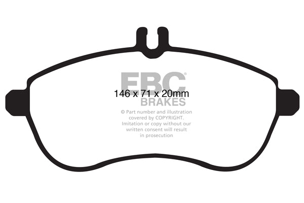 EBC Front Ultimax Brake Pads - Mercedes-Benz C-Class (S204) / Mercedes-Benz C-Class (W204) (DP1989) — view 2
