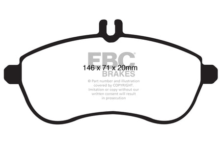 EBC Front Ultimax Brake Pads - Mercedes-Benz C-Class (S204) / Mercedes-Benz C-Class (W204) (DP1989) — view 2