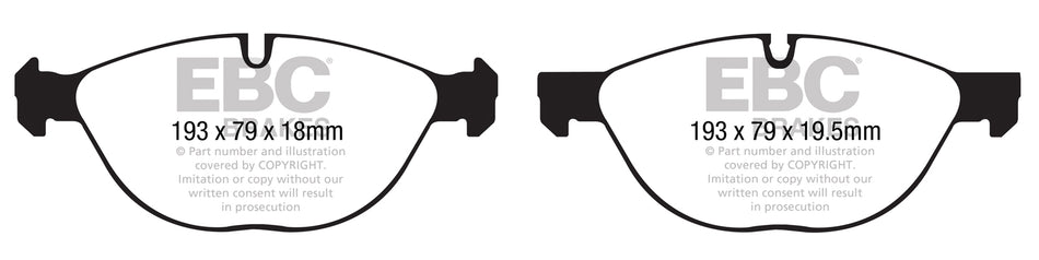 EBC Front Ultimax Brake Pads - BMW X6 (E71) / BMW X5 (E70) (DP1994) — view 2