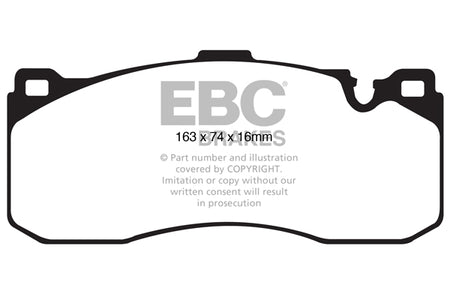 EBC Front YellowStuff Brake Pads - BMW 1 Series (E82) / BMW 1 Series (E88) (DP41995R) — view 2