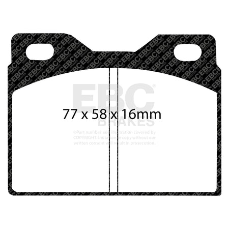 EBC Front YellowStuff Brake Pads - Peugeot 104 / Peugeot 305 (DP4220R) — view 2