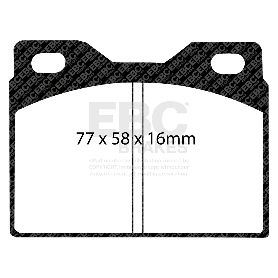 EBC Front YellowStuff Brake Pads - Peugeot 104 / Peugeot 305 (DP4220R) — view 2
