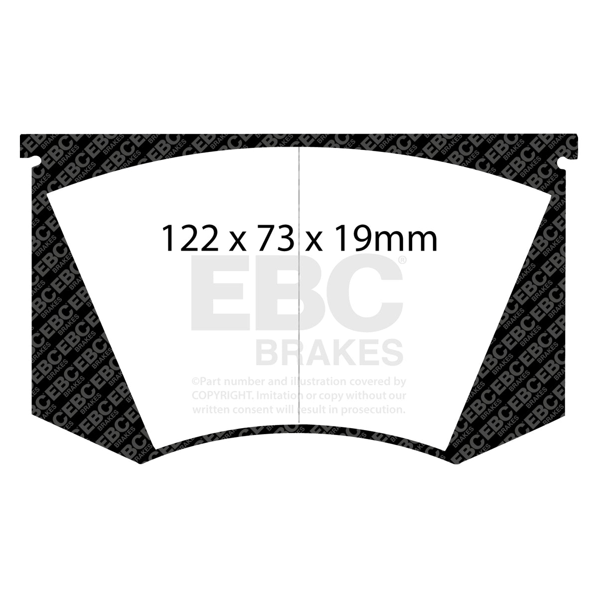 EBC Front BlueStuff Brake Pads - Iso Grifo / De Tomaso Pantera (DP5223NDX) — view 2
