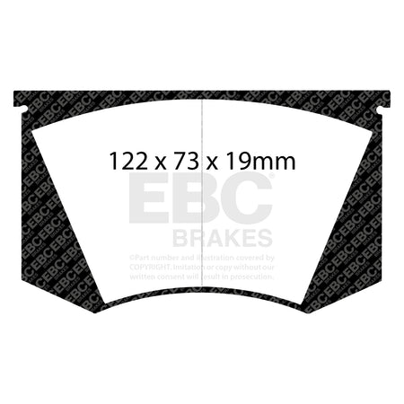 EBC Front YellowStuff Brake Pads - Iso Grifo / De Tomaso Pantera (DP4223R) — view 2