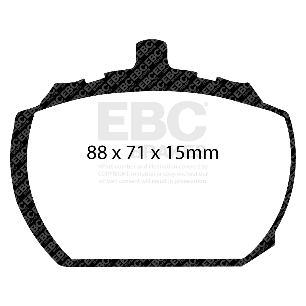 EBC Front GreenStuff Brake Pads - Rover Sd1 / Vauxhall Victor (DP2240) — view 2