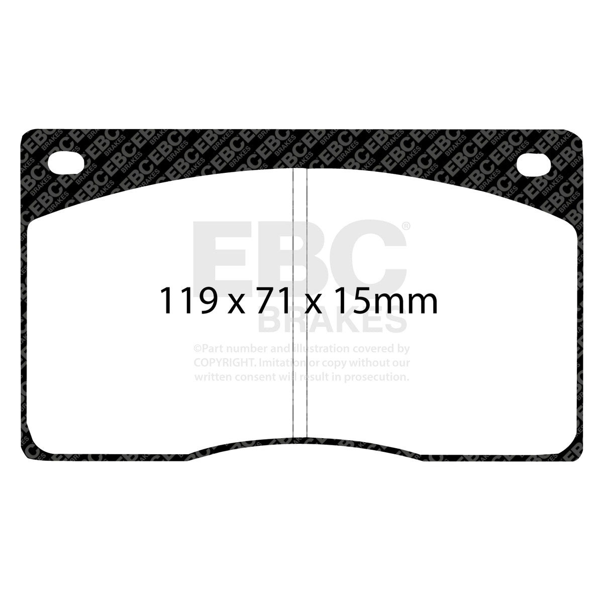 EBC Front RedStuff Brake Pads - Jaguar Xjs / Panther De Ville (DP3262C) — view 2