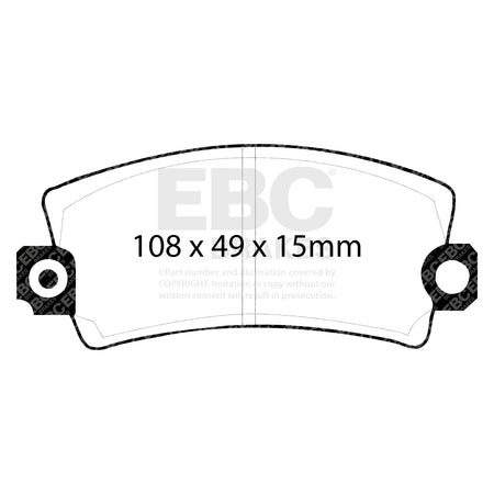 EBC Front GreenStuff Brake Pads - Renault 5 / Renault 15 (DP2269) — view 2