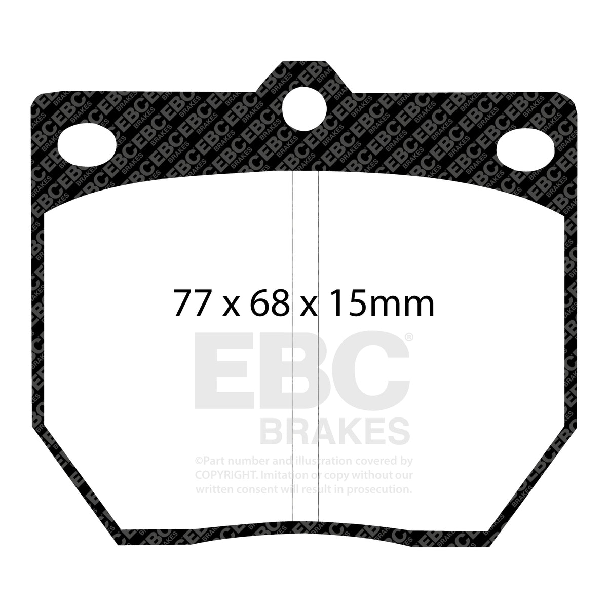 EBC Front GreenStuff Brake Pads - Nissan Skyline / Datsun Bluebird (DP2273) — view 2