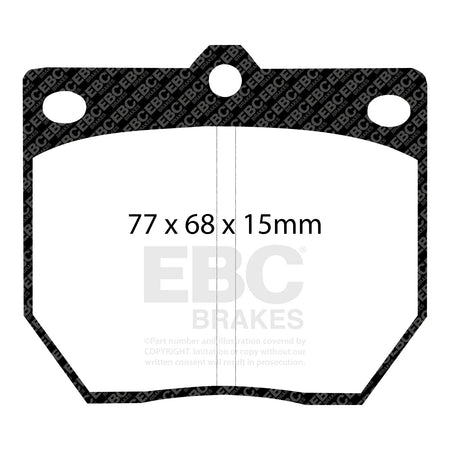 EBC Front GreenStuff Brake Pads - Nissan Skyline / Datsun Bluebird (DP2273) — view 2