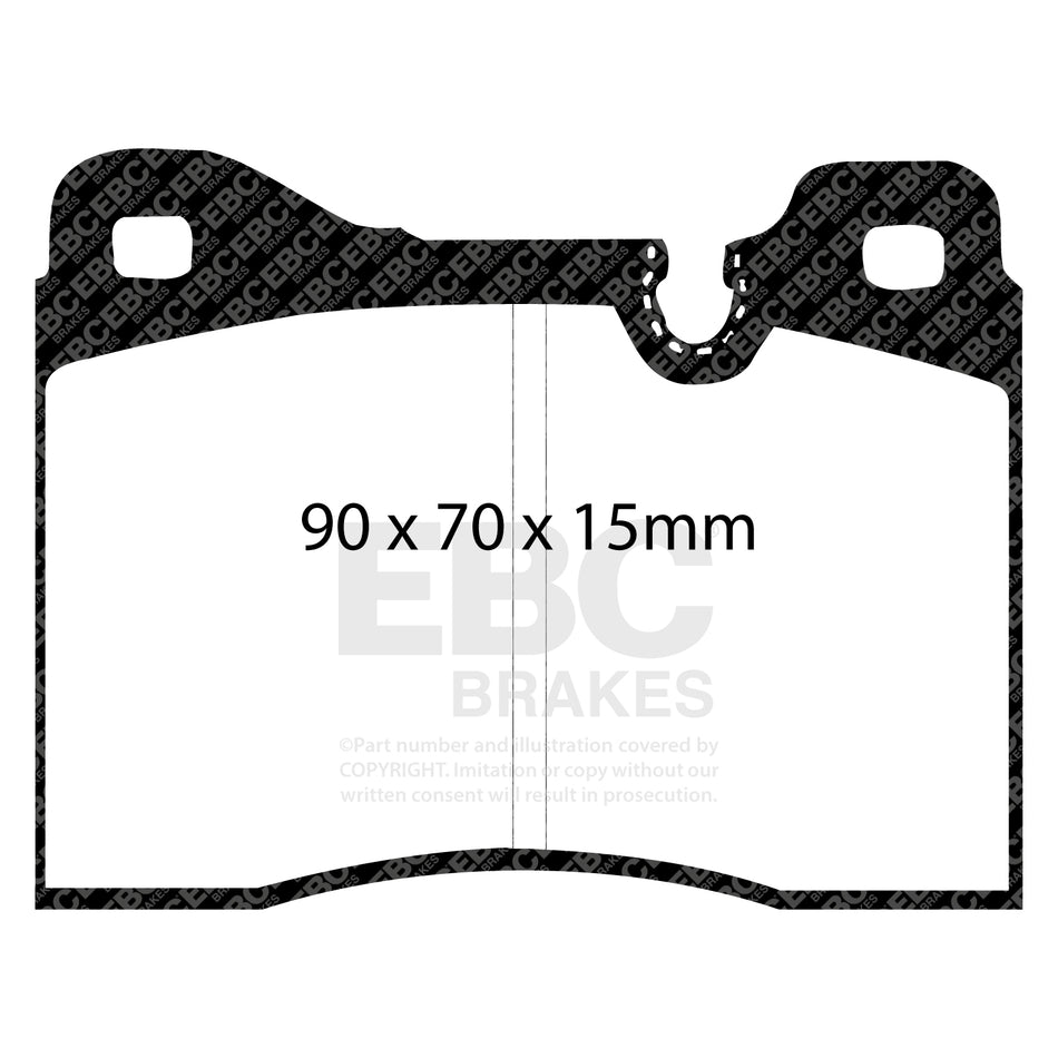 EBC Front Ultimax Brake Pads - BMW 6 Series (E24) / Alfa Romeo Commercial A12 (DP282) — view 2