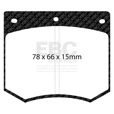 EBC Front GreenStuff Brake Pads - Ford Capri / Ford Cortina (DP2291) — view 2