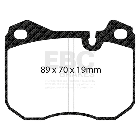 EBC Front YellowStuff Brake Pads - Porsche 924 / Porsche 944 (DP4345R) — view 2