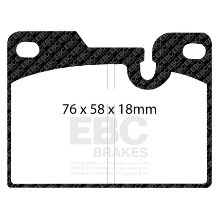 EBC Rear YellowStuff Brake Pads - Porsche 924 / Porsche 928 (DP4346R) — view 2
