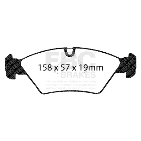 EBC Front YellowStuff Brake Pads - BMW 5 Series (E28) / BMW 6 Series (E24) (DP4414R) — view 2