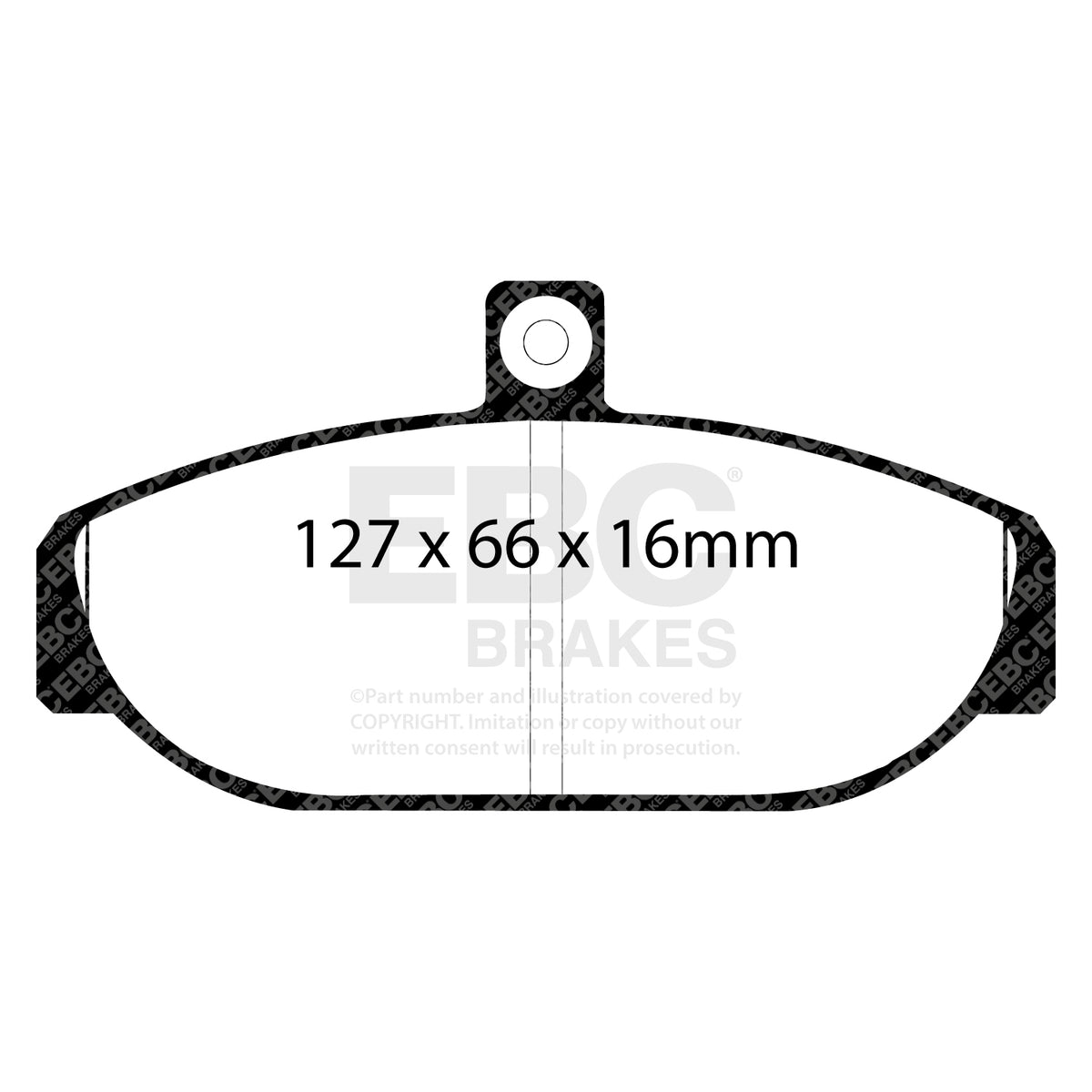 EBC Front Ultimax Brake Pads - Volvo 740 / Volvo 760 (DP435) — view 2