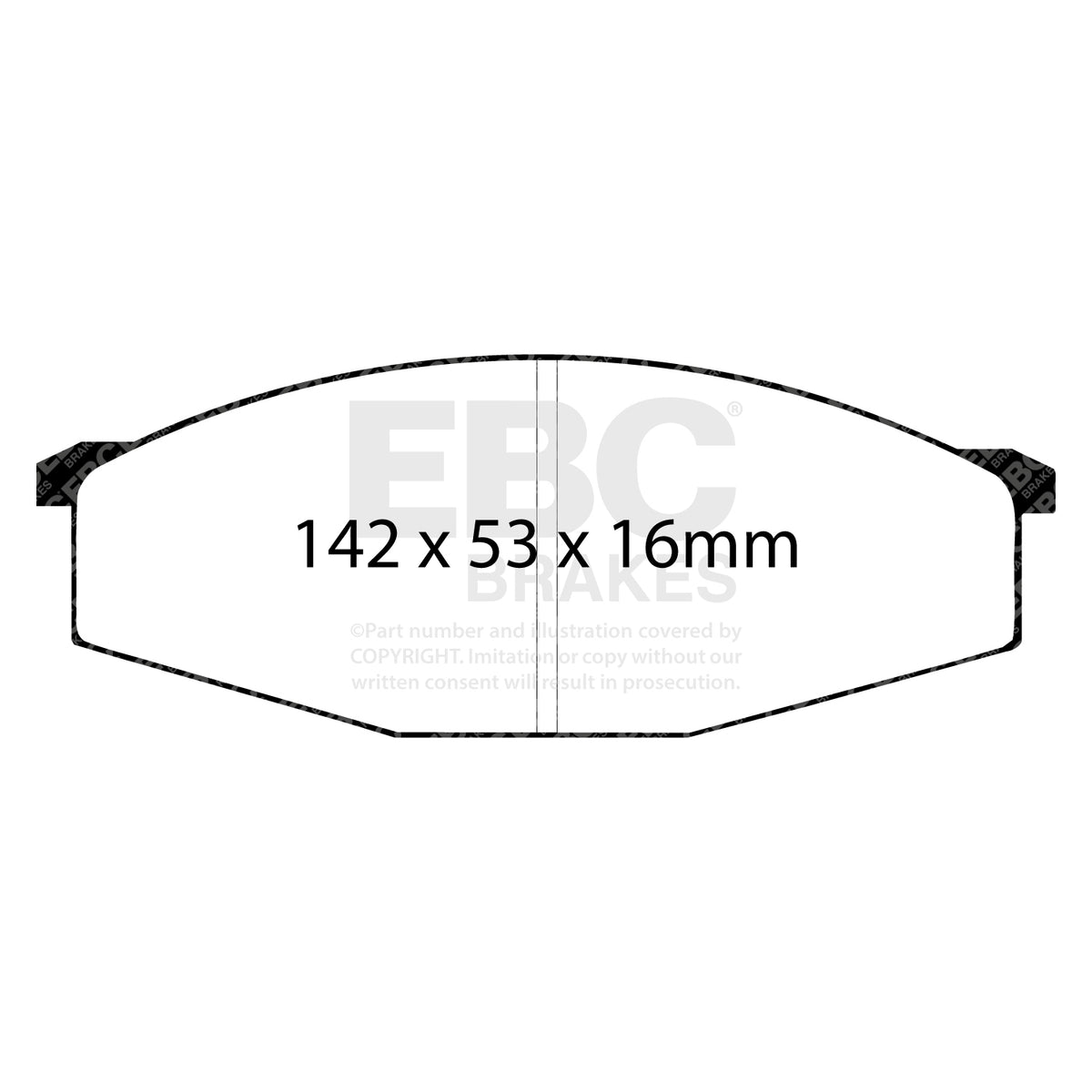 EBC Front Ultimax Brake Pads - Nissan Patrol / Nissan Commercial Cabstar (DP445) — view 2