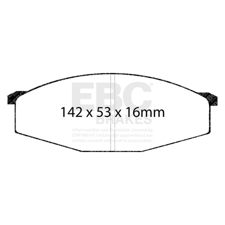 EBC Front Ultimax Brake Pads - Nissan Patrol / Nissan Commercial Cabstar (DP445) — view 2