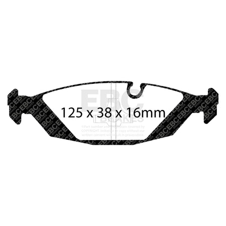 EBC Rear YellowStuff Brake Pads - BMW 3 Series (E30) / BMW 5 Series (E28) (DP4447R) — view 2