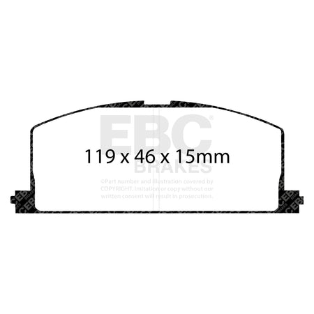 EBC Front GreenStuff Brake Pads - Toyota Corolla / Toyota Corsa (DP2453) — view 2