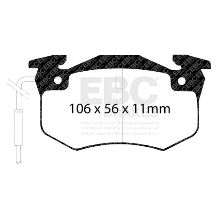 EBC Rear Ultimax Brake Pads - Citroen Zx / Peugeot 206 (DP458/2) — view 2