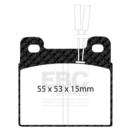 EBC Rear Ultimax Brake Pads - Alfa Romeo 75 / Alfa Romeo 90 (DP508) — view 2